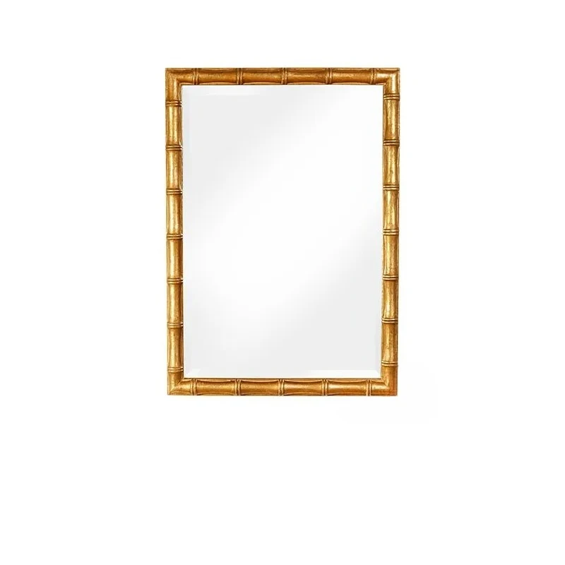 

Retro decorative mirror Chinese bathroom cosmetic mirror desktop wall-mounted living room, home entrance mirror