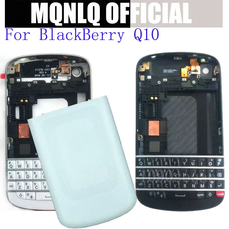 Carcasa completa para BlackBerry Q10, carcasa trasera completa para teléfono móvil, cubierta con teclado en inglés y botón