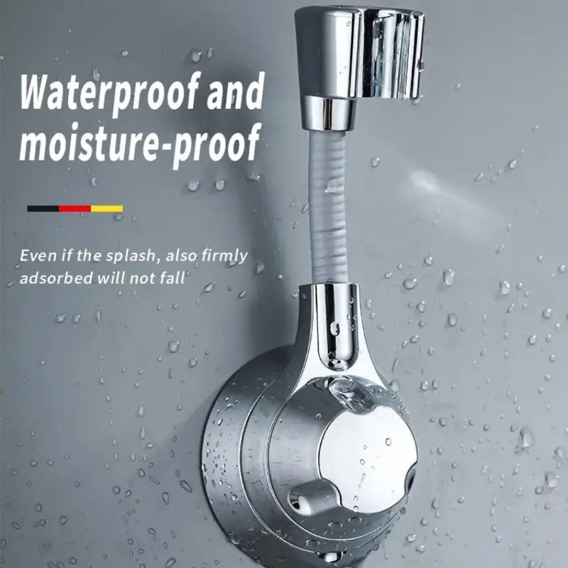Adjustable Shower Head Holder Suction Cup Shower Holder Nozzle Handheld Holder Punch-Free Multi Angle Rotation Shower Bracket