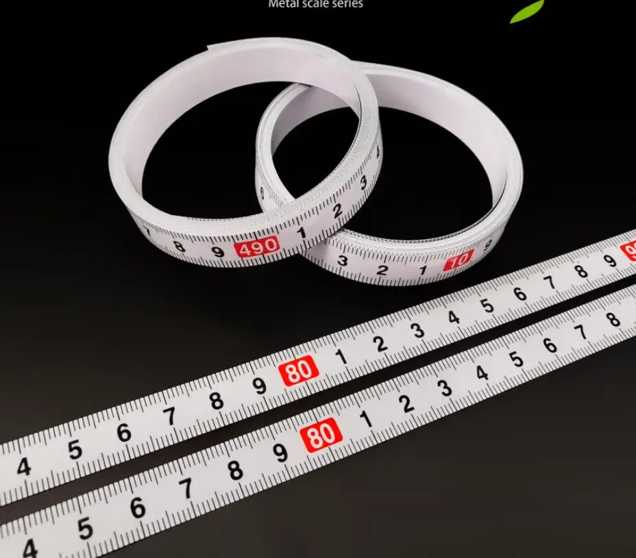 1M Stainless Steel Miter Track Tape Measure Self Adhesive Metric Scale Ruler Rust-Proof Durable And Wear-Resistan Ruler