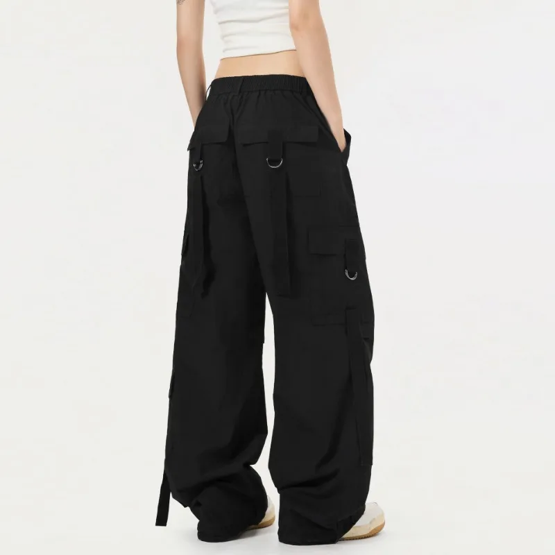 OR FL American Skills Paratrooper 100 Cotton Women Cargo Trousers Trendy Brand Baggy Wide Leg Slacks Floor-length Trousers Y2k