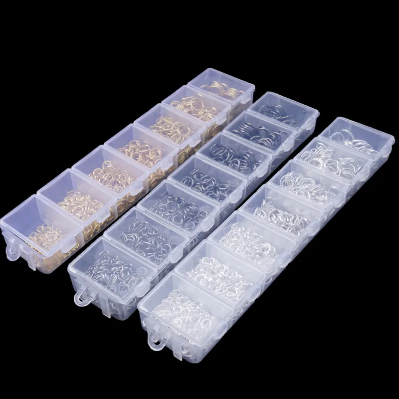 900 Pcs Alloy Open Jump Rings Mixed 3mm 4mm 5mm 6mm 7mm 8mm 10mm Split Rings For DIY Jewelry Making Findings HK060