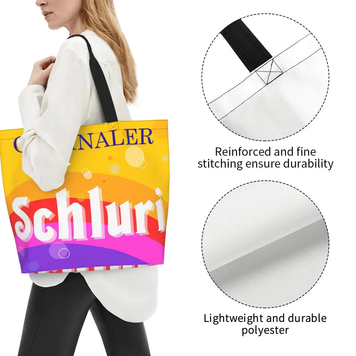 Paulaner Spezi Parody Original Schluri Shopping Tote Bag Canvas Large Capacity Shoulder Bags Shopper Grocery Handbag for Women