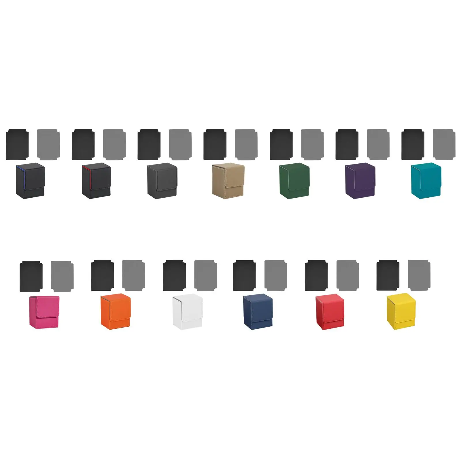 

Card Deck Case Holder Fits 100+ Versatile 3.1x3x4inch Magnetic PU Leather for