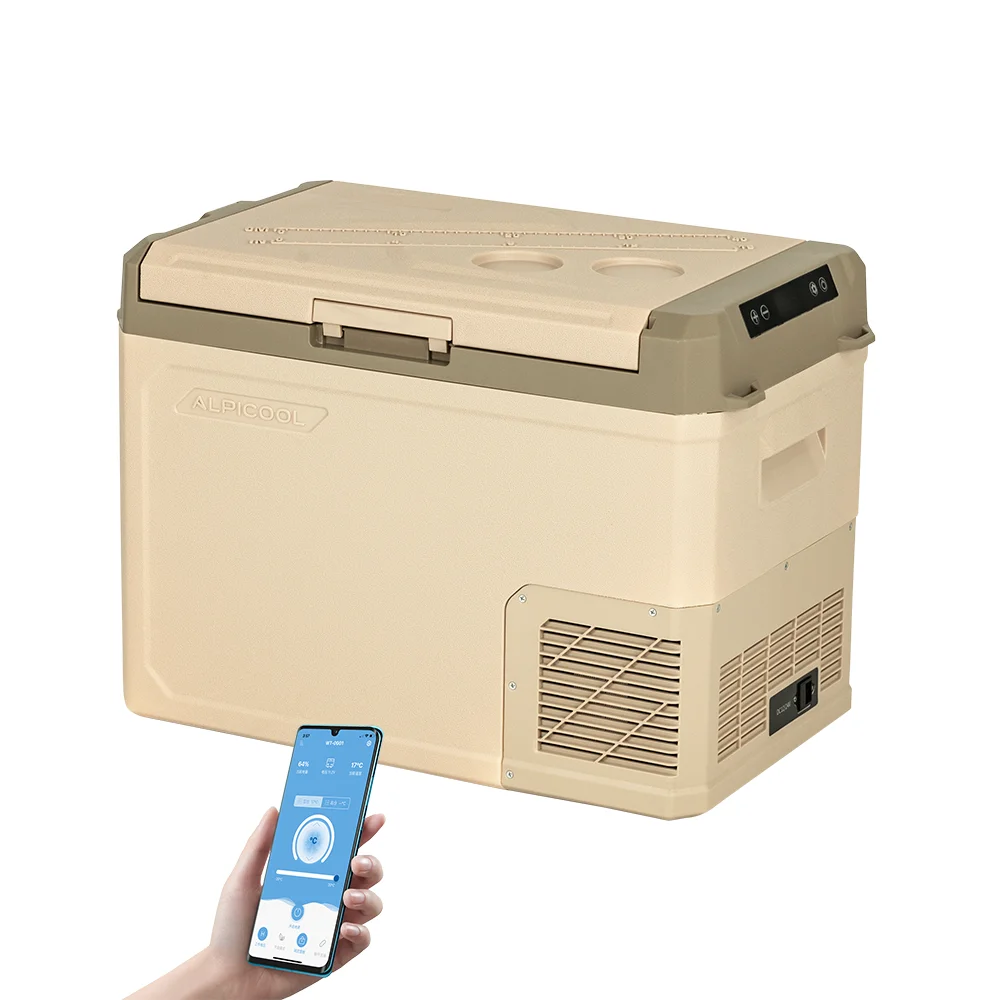 Alpicool 39 Quart GE40 Portable Car Refrigerator,12 Volt Car Freezer, Fast Cooling Fridge, with 12/24V DC and 100-240V AC