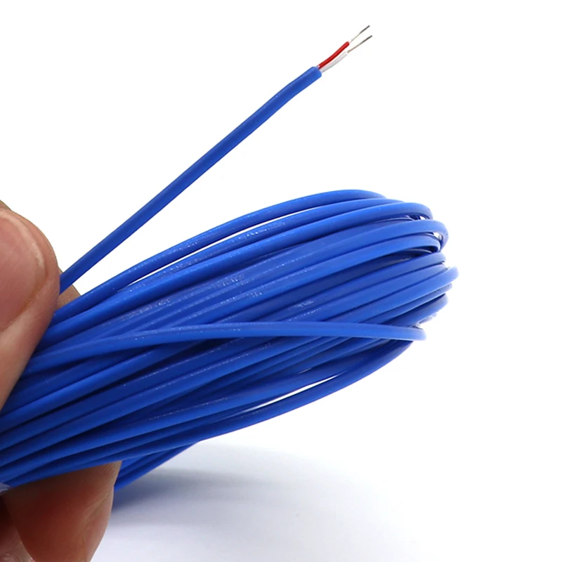 2 ~ 100 متر K J T نوع سلك حراري 2 النوى ارتفاع درجة الحرارة قياس تعويض كابل PTFE عازل خط إلكتروني