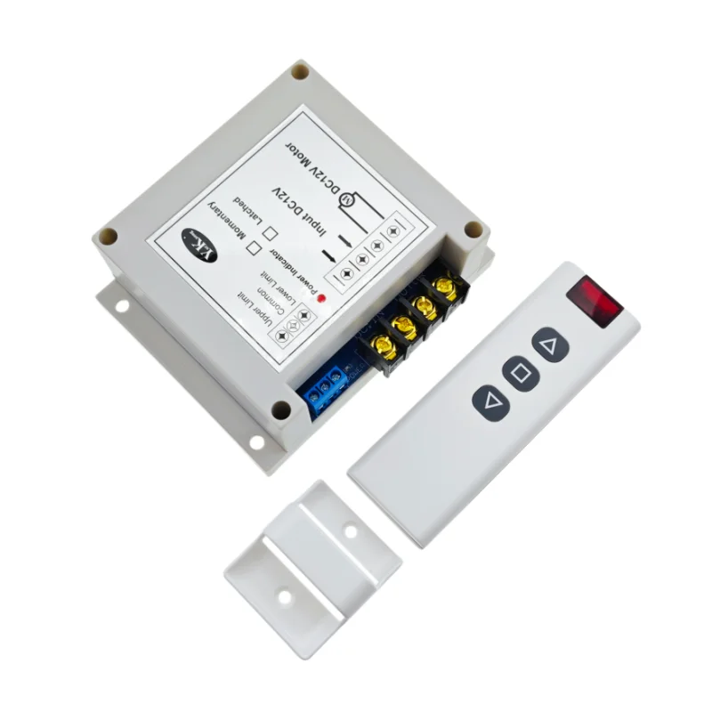 

DC12V 2CH Motor Remote Control Switch Motor Forwards Reverse Up Down Stop Door Window Curtain Wireless TX RX Wire Limited Switch