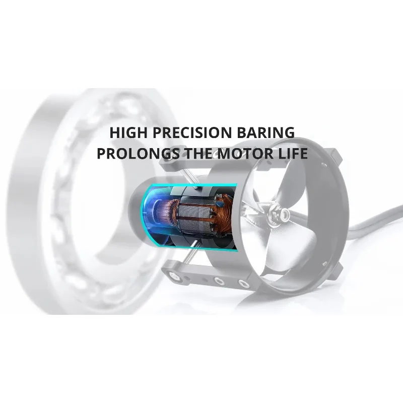 High Quality 24V 452W Fully Sealed Underwater Thruster 8kg Thrust 6061 Aluminum for Boats Marine Research