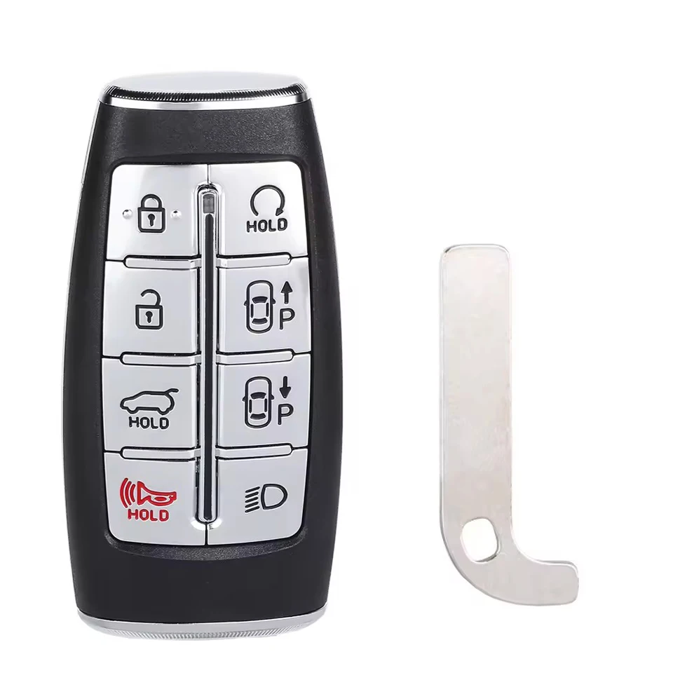 KEYECU Chiave A Distanza Borsette Caso Fob per Hyundai Genesis G70 G80 G90 GV70 GV80 GV90 2019 2020 2021 2022 2023 2024 2025 TQ8-FOB-4F35