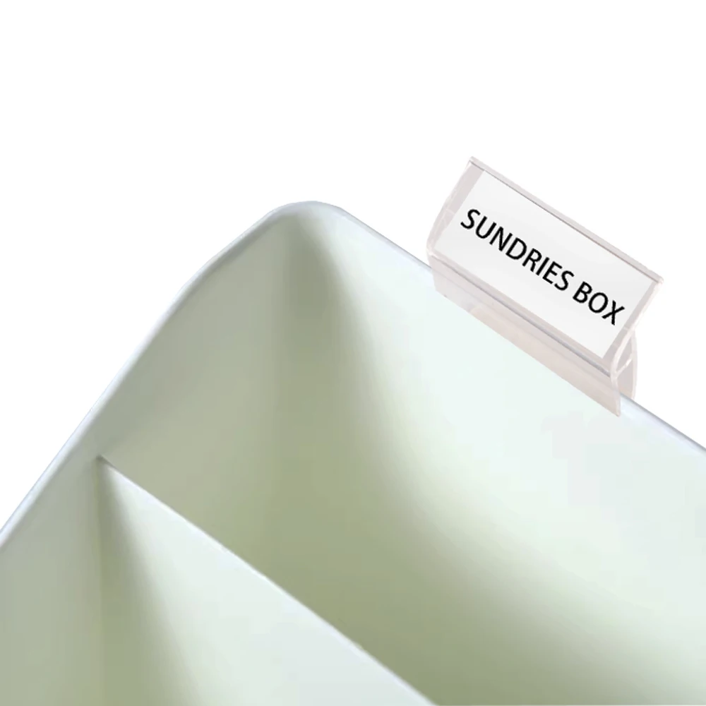 Storage Bins Plastic Label Gripper, Container Box Sign Clip On Edge Price Tag Holder Merchandise Name Card Display Holder
