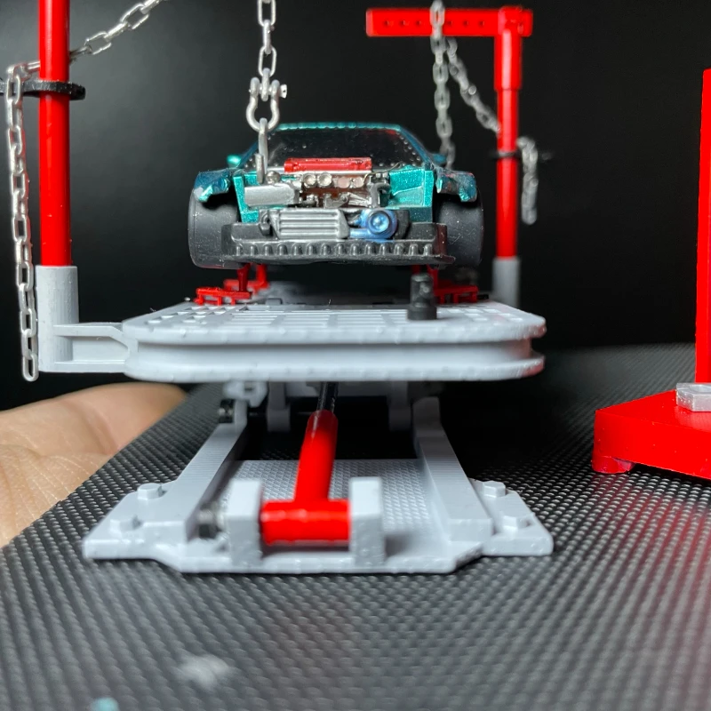 

1/64 Model Automobile Beam Straightening Instrument Control Panel Can Move Up And Down Garage DIY Scene Accessories Miniature