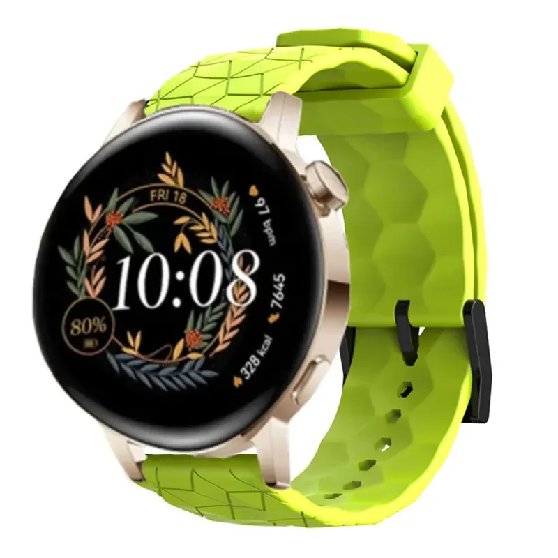 Silicone Strap For Huawei Watch GT 3 GT 2 42mm 46mm/GT Runner/GT3 Pro 20mm 22mm Football Pattern Band For Huawei Watch 3 Pro