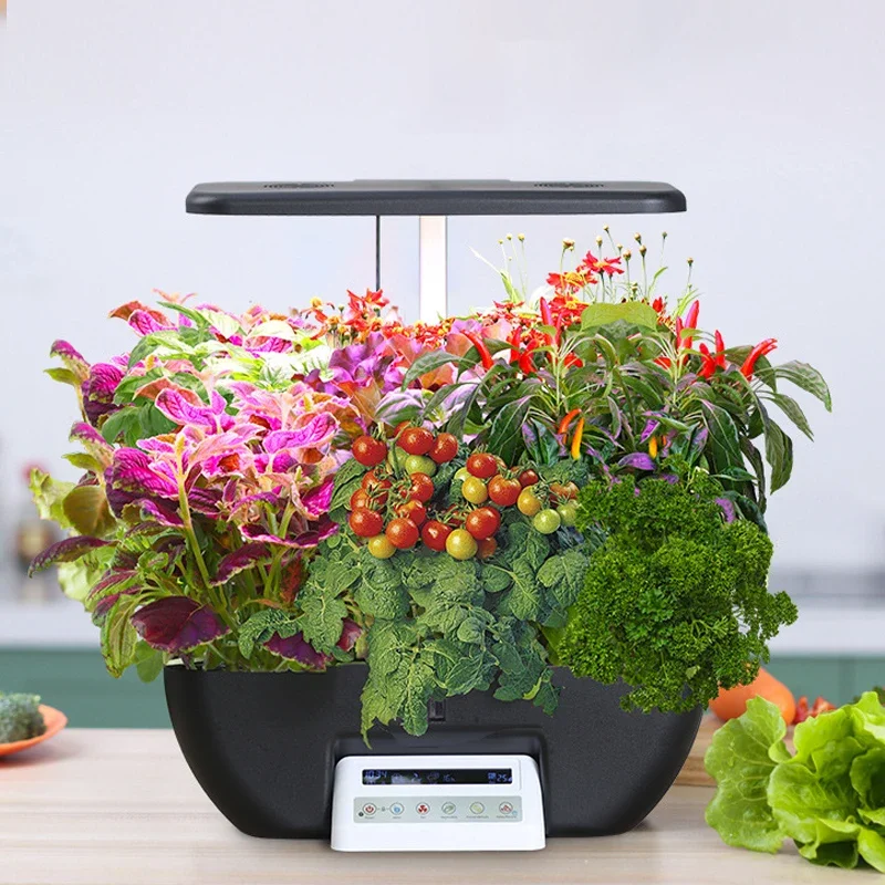 2026 Height Adjustable Hydroponics Growing System Indoor Garden with LED Grow Light  Mini Herb Garden with Pump System