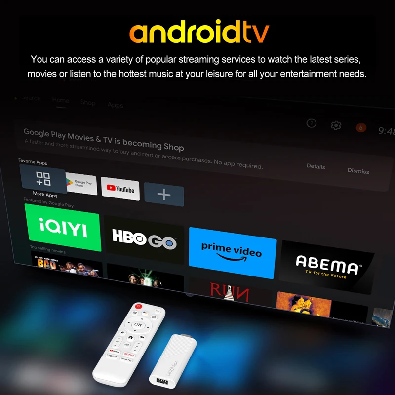 TV Stick H96 MAX H313 Wifi6 Android 14 BT5.0 رباعي النواة 4K مشغل الوسائط المنزلي مساعد الصوت الذكية أندرويد TV Stick 2GB 16GB 8GB #2