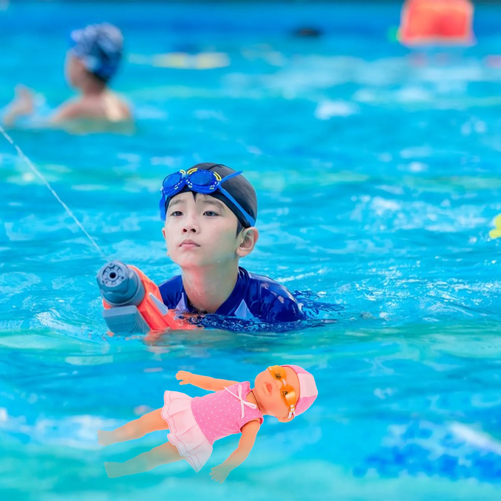 Urocza elektryczna wodka dla niemowląt do pływania, wodoodporna konstrukcja, wytrzymała budowa, płynny ruch, narzędzie edukacyjne.