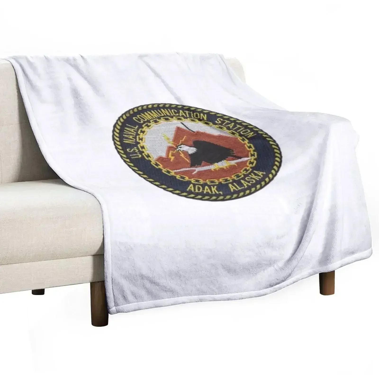 

US Naval Communication Station Adak Alaska Throw Blanket Air Conditioner Soft Blanket for Office Home