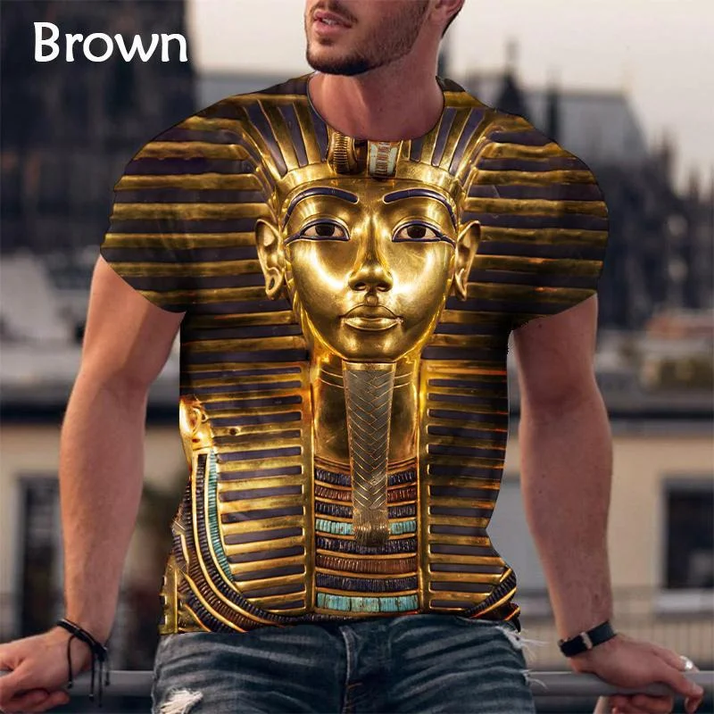 Ancient Egyptian Pharaoh 3d Printing T Shirt Street Funny Hip-hop Fashion Casual Cool T-shirt Top