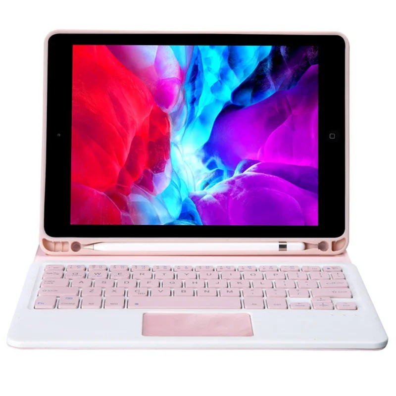 Funda para tableta TPU con teclado táctil inalámbrico dividido para iPad Air 4 Air4 iPadAir 2020 A2324 A2072, funda de cuero PU con soporte