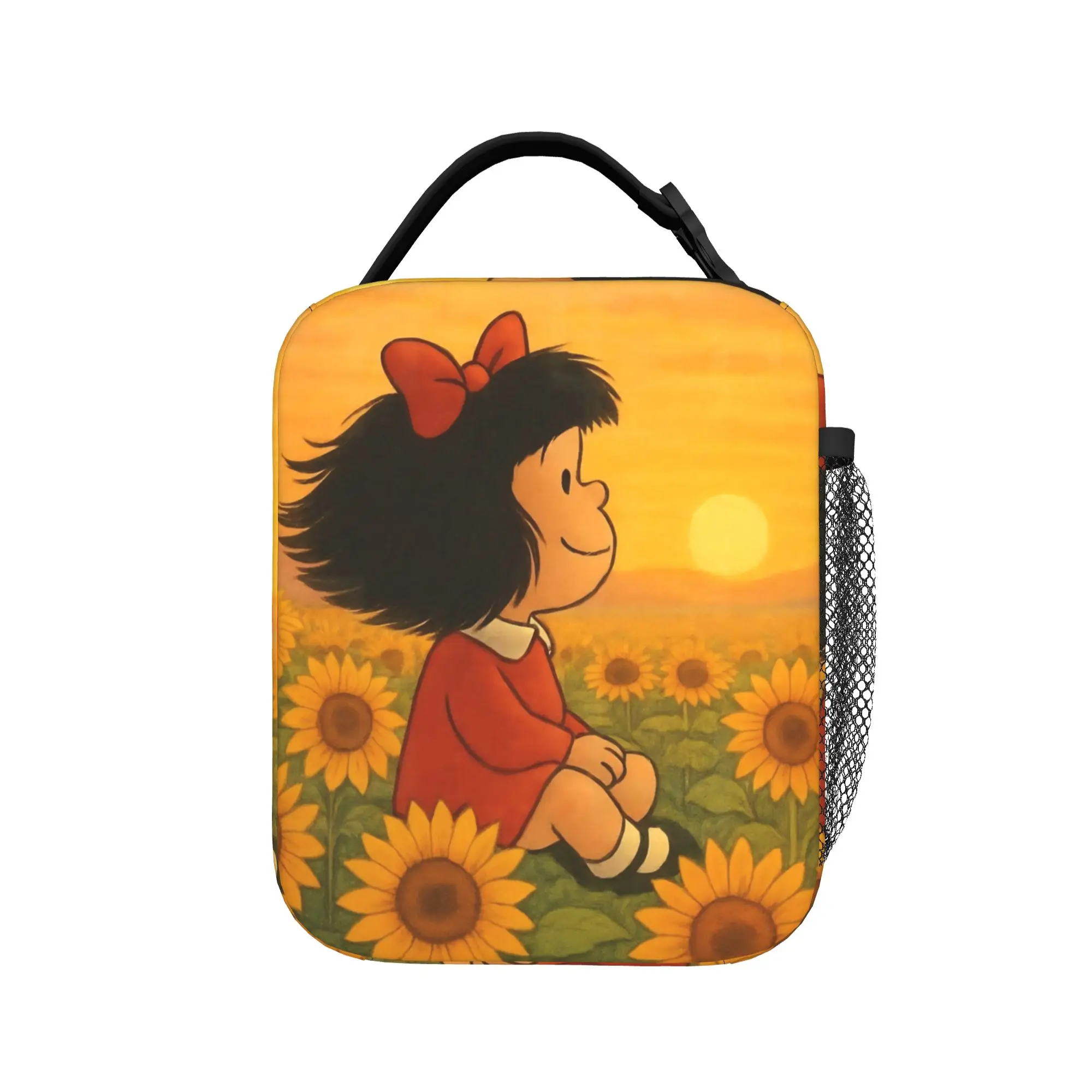Mafaldas Sunflower Insulated Lunch Bag Cooler Bag Reusable,Meal Container  Portable Tote Lunch Box Men Women College  Picnic