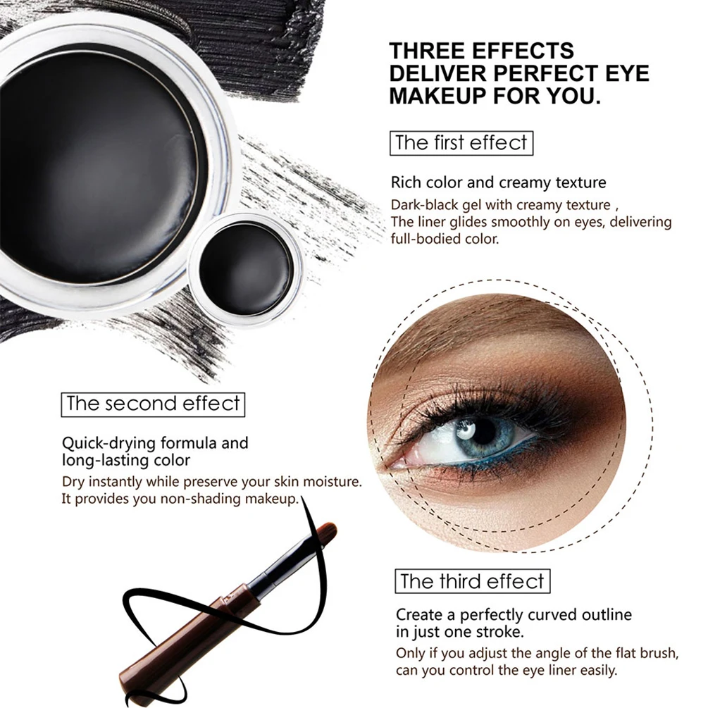 2 Colors Brown Black Eyebrow Cream Enhancers Waterproof Long-lasting Air-cushion Dye Brows Gel Tinted Makeup Eyebrow Pomade