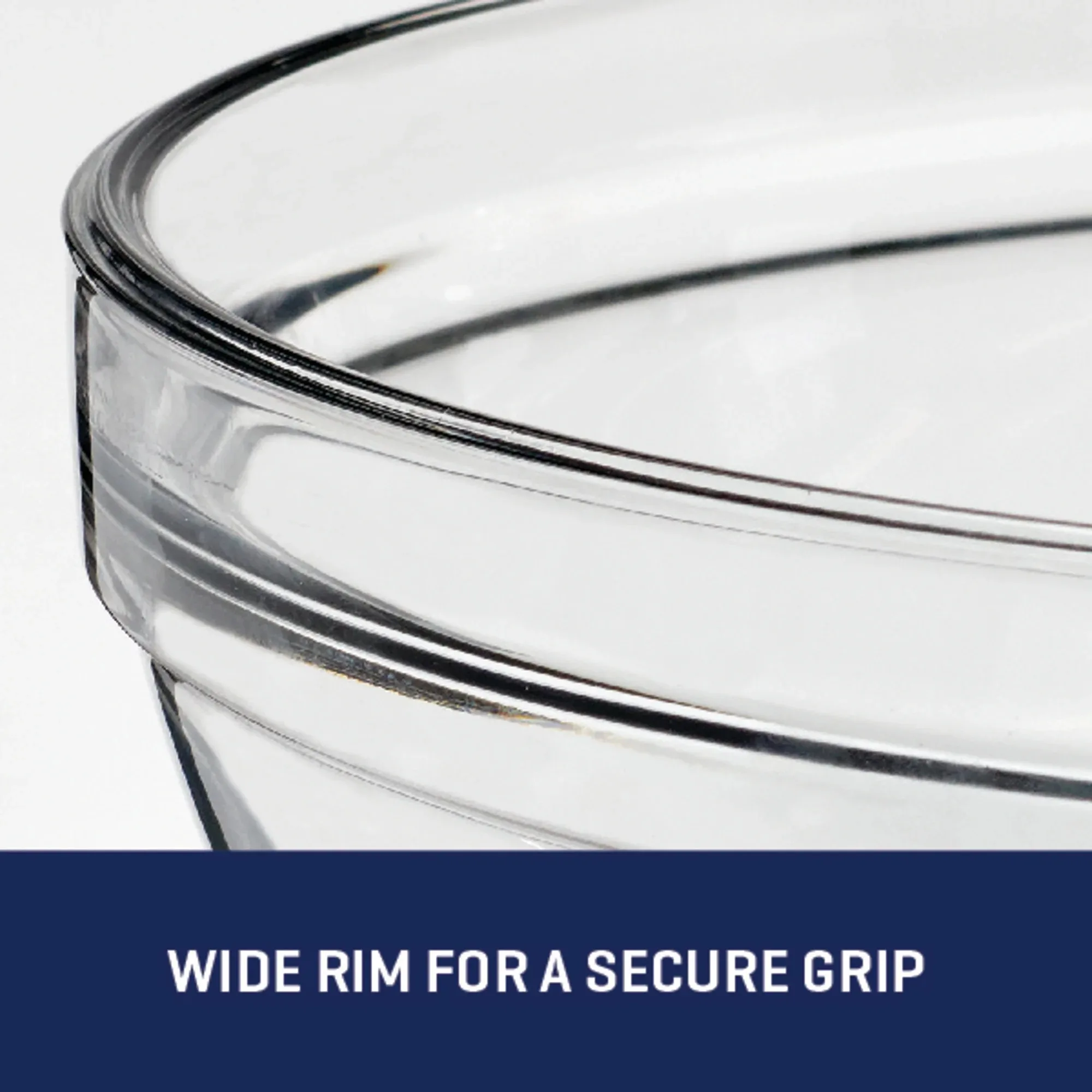 Szklane miski do mieszania, 10-częściowy zestaw, szkło hartowane * Poprawia stabilność i trwałość, aby wytrzymać naciski w kuchni.