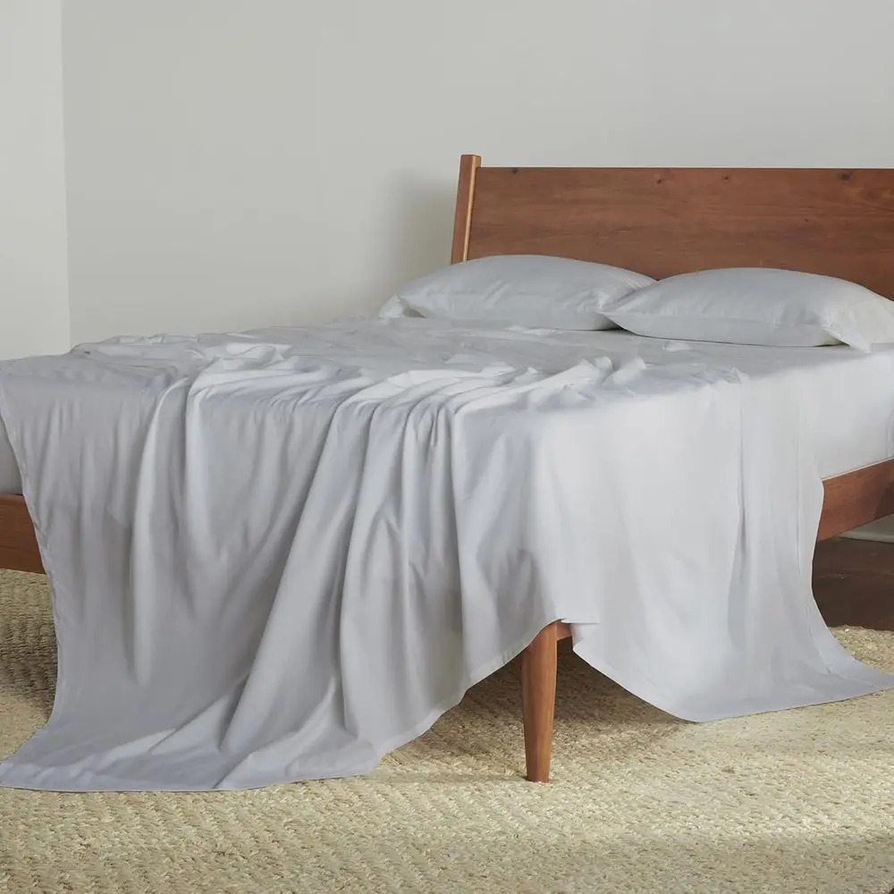

Bamboo Rayon Blend Queen Bed Sheet Set - Breathable, Cooling, Quick-Drying, Light Grey