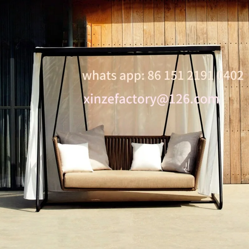 تخصيص في الهواء الطلق سوينغ كرسي معلق واحد مزدوج سلة معلقة كرسي الروطان شرفة كرسي متأرجح أرجوحة منزلية كسول