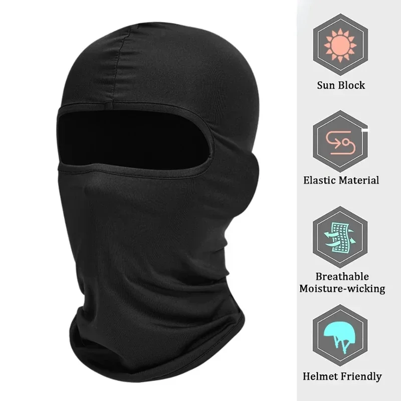 Men's Cycling Cap Balaclava Full Face Ski Mask Hood Hiking Camping Hunting Tactical Airsoft Cap Bike Hats Neck Gaiter