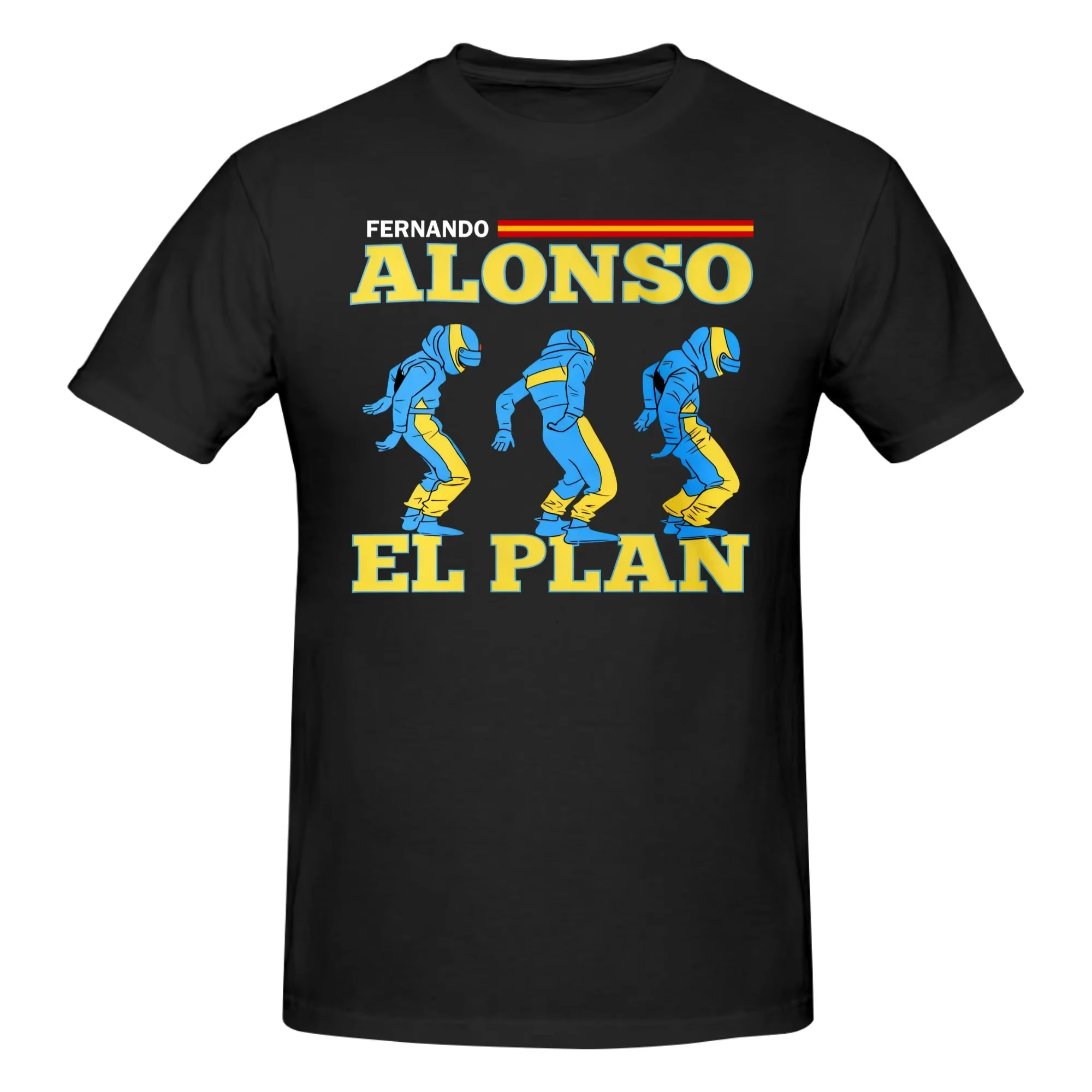 Funny Fernandos Alonsos Meme T Shirt for Men Pure Cotton Tshirt 2026 Summer Style Short Sleeve Tee Shirt Slim Fit Clothing