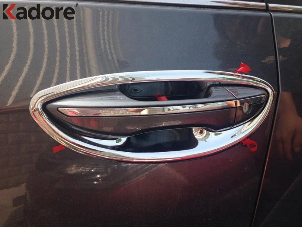 Side Door Handle Bowl Cover Trim For Toyota Corolla 2014 2015 Chrome Car Exterior Door Handles Cup Protector Overlay Accessories