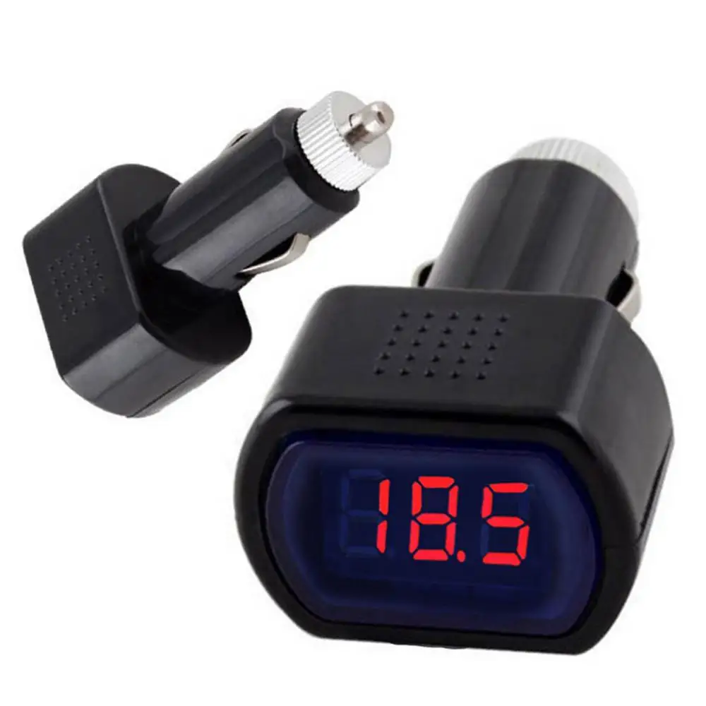 Car Voltmeter Battery Tester Cigarette Lighter Digital Voltage Monitor Gauge