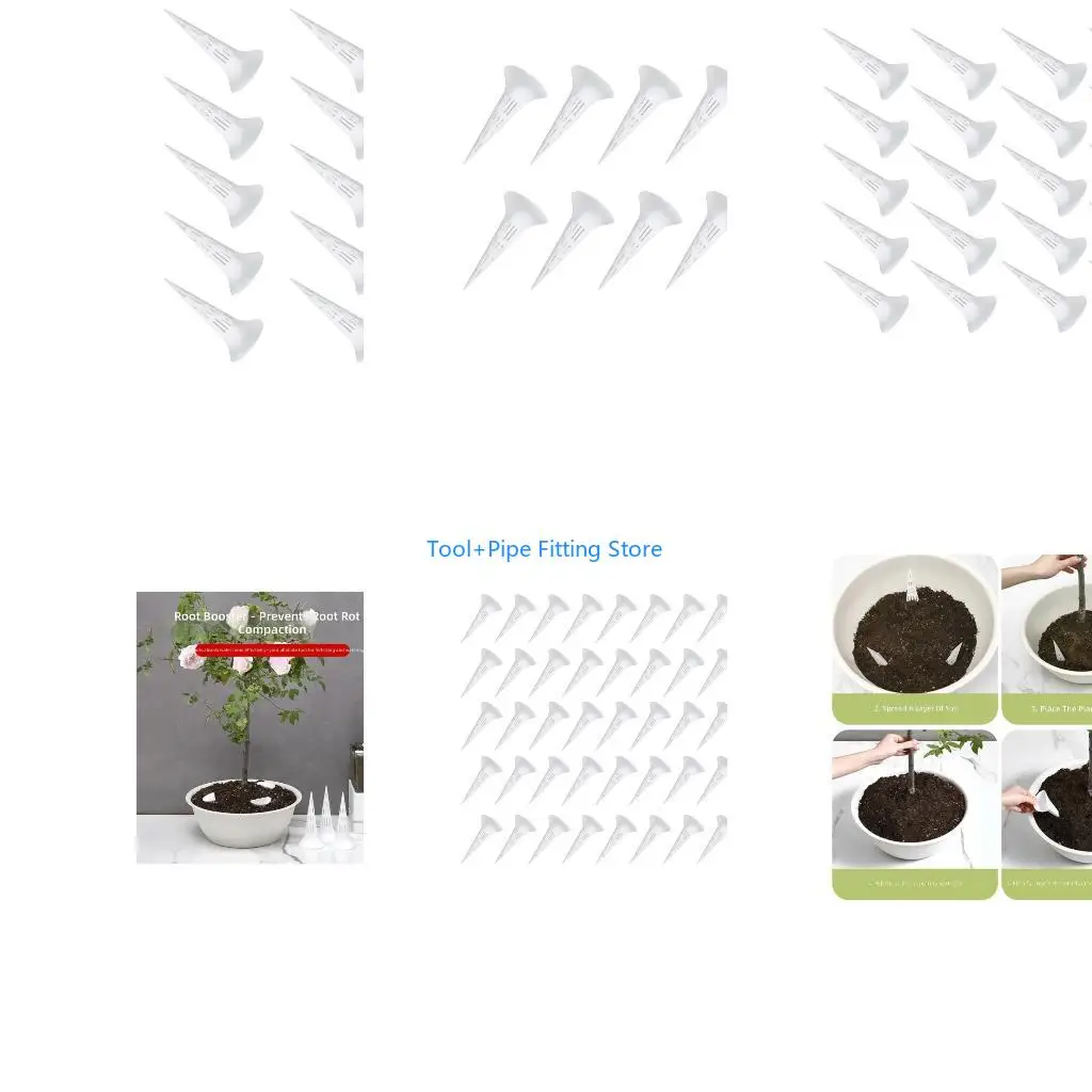 F92B 10/20/50Pcs Breathable Conical Root Watering Device Irrigation Aeration for Plant Plant Pot Garden Decoration