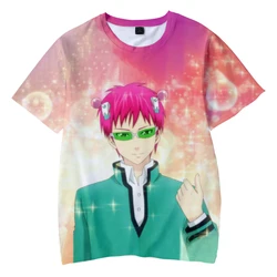 Homens e Mulheres Saiki Kusuo No Sai-Nan T-Shirt, Tops Engraçados Anime, Harajuku T-Shirt, Traje Japonês Verão, Kawaii, Japão, Unisex