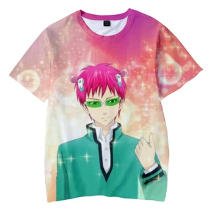 Männer und Frauen Saiki Kusuo kein Sa-Nan-T-Shirt, lustige Anime-Tops, Harajuku-T-Shirt, japanisches Sommerkostüm, Kawaii, Japan, Unisex 6 Hauptverkaufskleidung Saiki Kusuo - №6