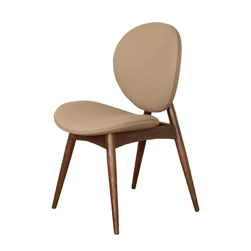 

Современный дизайн, обеденный стул из массива дерева с кожаной обивкой для столовой.