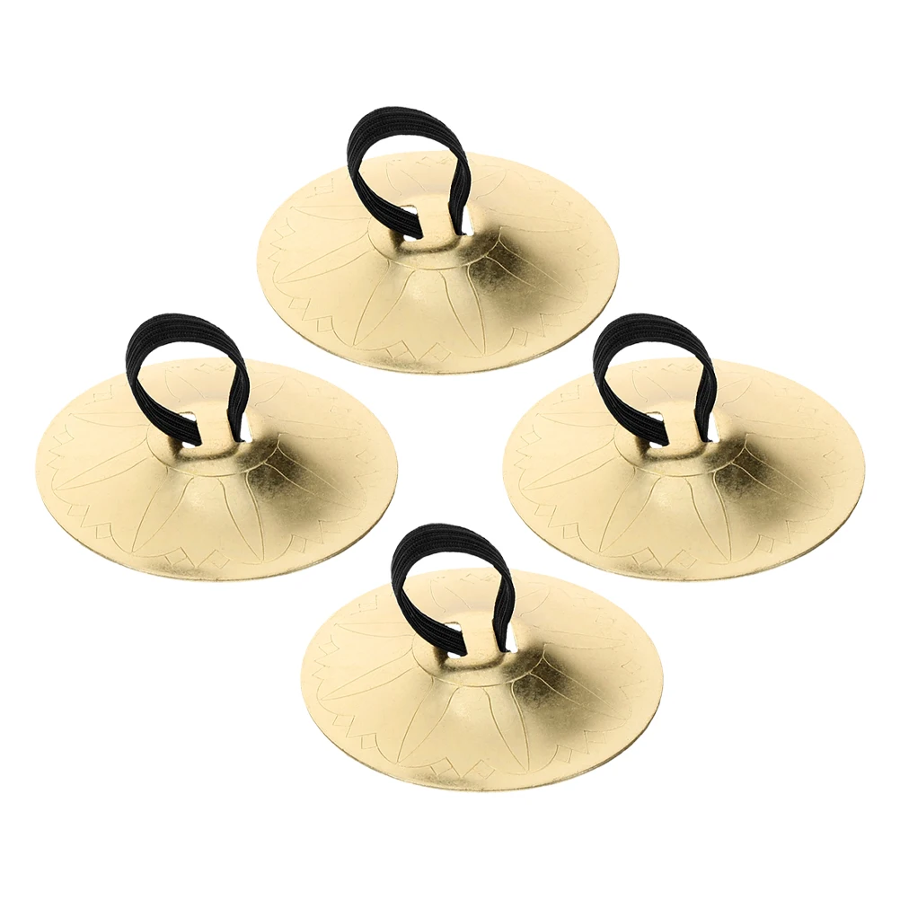 

4pcs Copper Finger Cymbals 2.04 Inch Lightweight Metal Small Percussion Instruments For Belly Dancing Clear Sound Portable