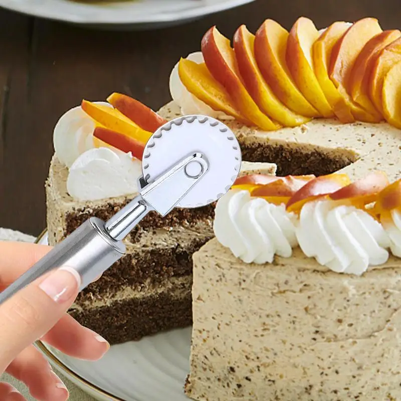 Stainless Steel Pizza Cutter Single Wheel Cutter Stainless Steel Pastry Creative Roller With Non-Slip Handle pasta dough cutter