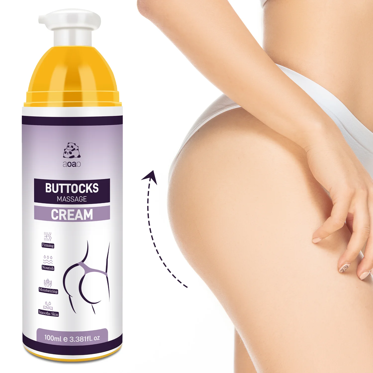 

Buttocks Massage Cream-Moisturizing & Firming with Collagen, Hyaluronic Acid, Vitamin E, Aloe Vera, for All Skin Types
