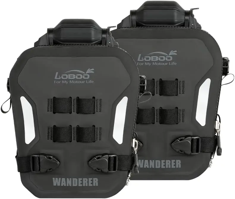 2PCS Motorcycle Front Bumper Bag, Fully Waterproof Motorcycle Bumper Bag Side Bag