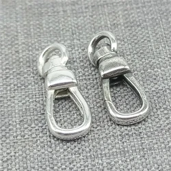 Sterling Silver Swivel Push Clasps for Bracelet Necklace Hinged Ring Gate Clasp
