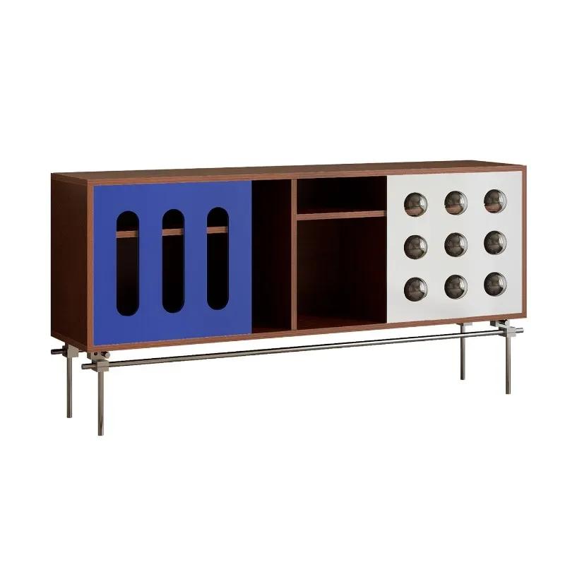 

Optical axis marine panel TV cabinet living room storage contrasting color module cabinet small apartment locker low cabinet