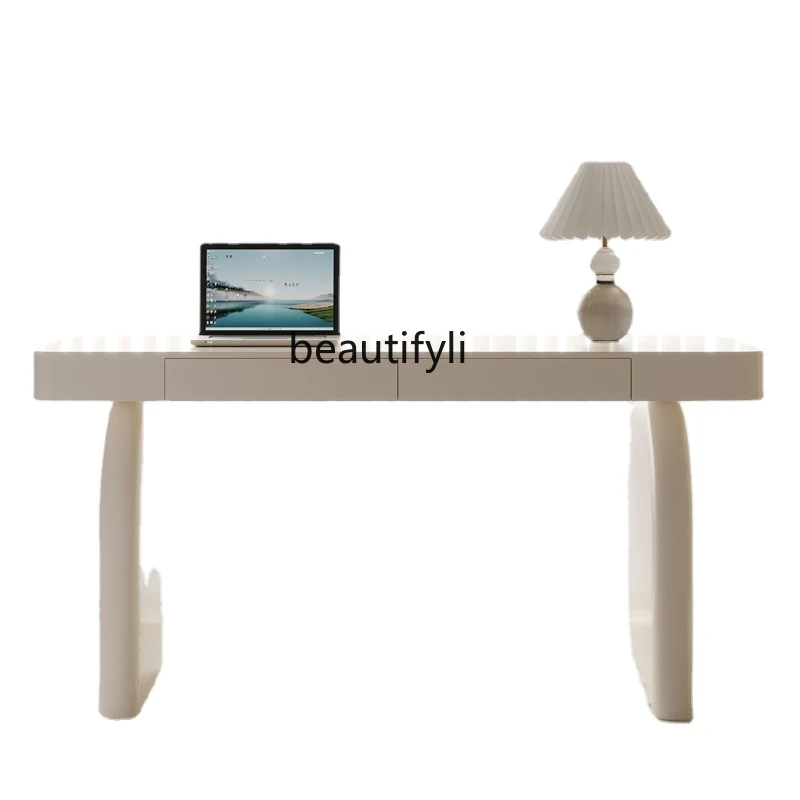 French Cream Style Solid Wood Desk Light Luxury and Simplicity Modern High-Grade Desk Desk