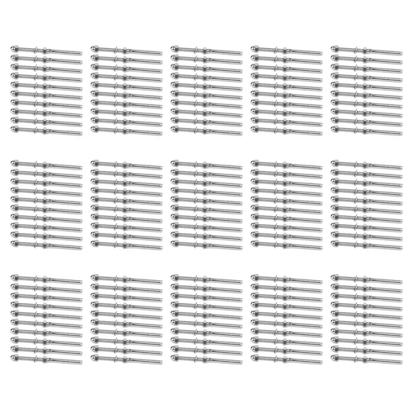 【HOT】150 Pcs Stainless Steel Handrail Railing Cable Tensioner Threaded Stud End Fitting For 1/8 Inch Cable Wire (50 Pack)