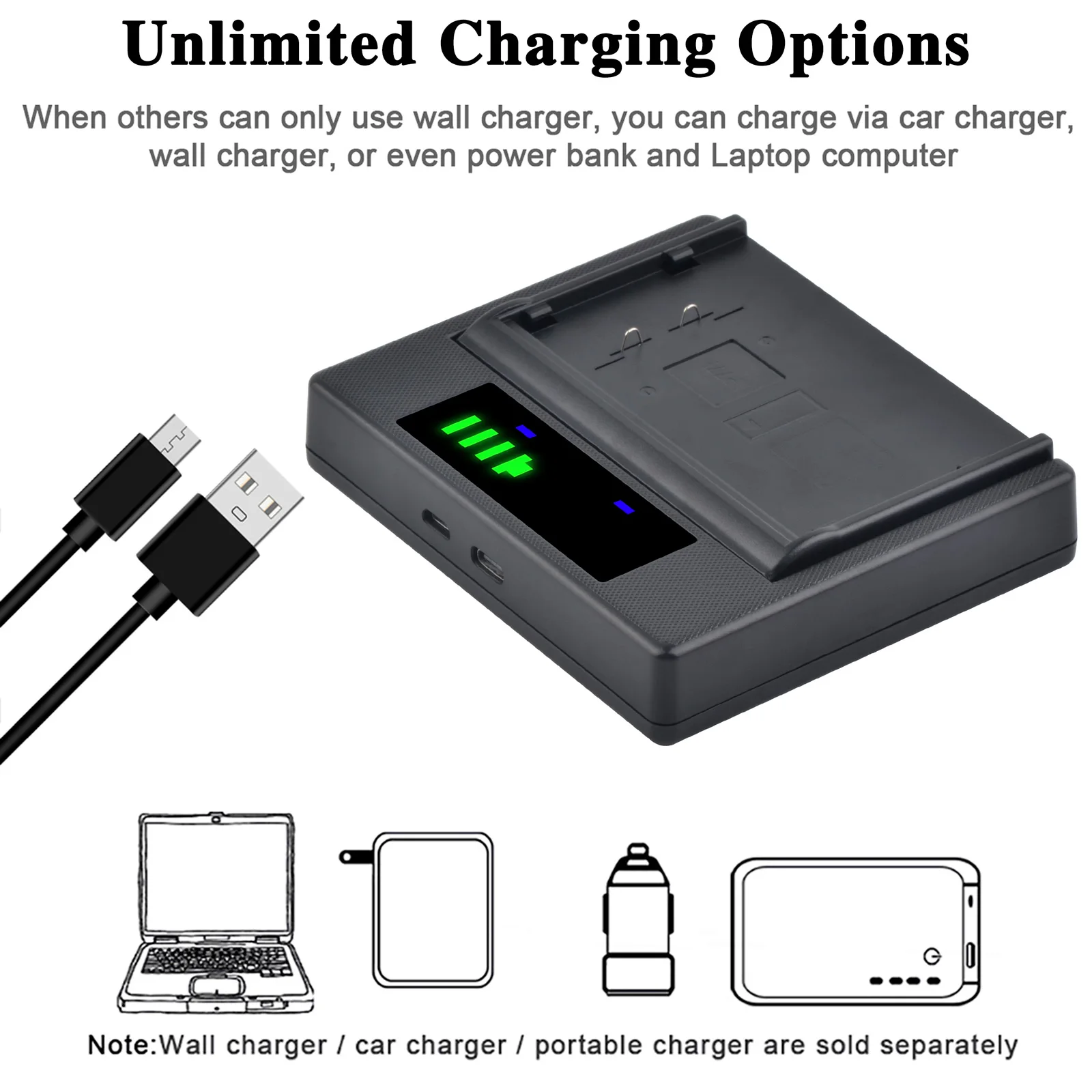4000mAh NP-77H Replacement Ni-Mh Camera Battery+LED USB Dual Charger for Sony NP-66 NP-67 NP-68 NP-77 NP-98 NP-77H NP-55 - Image 4