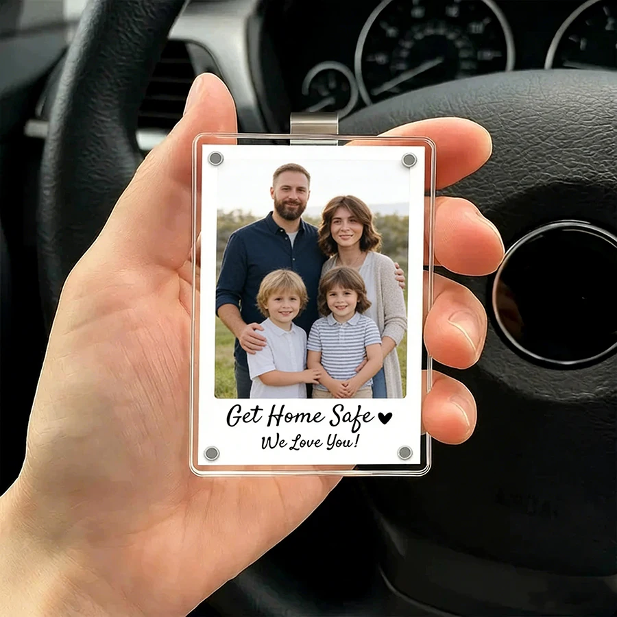 Car Visor Photo Clip Personalized Interior Decoration for Car Boyfriend Gift Couples Safe Driving Keepsake Sun Visor Organizer