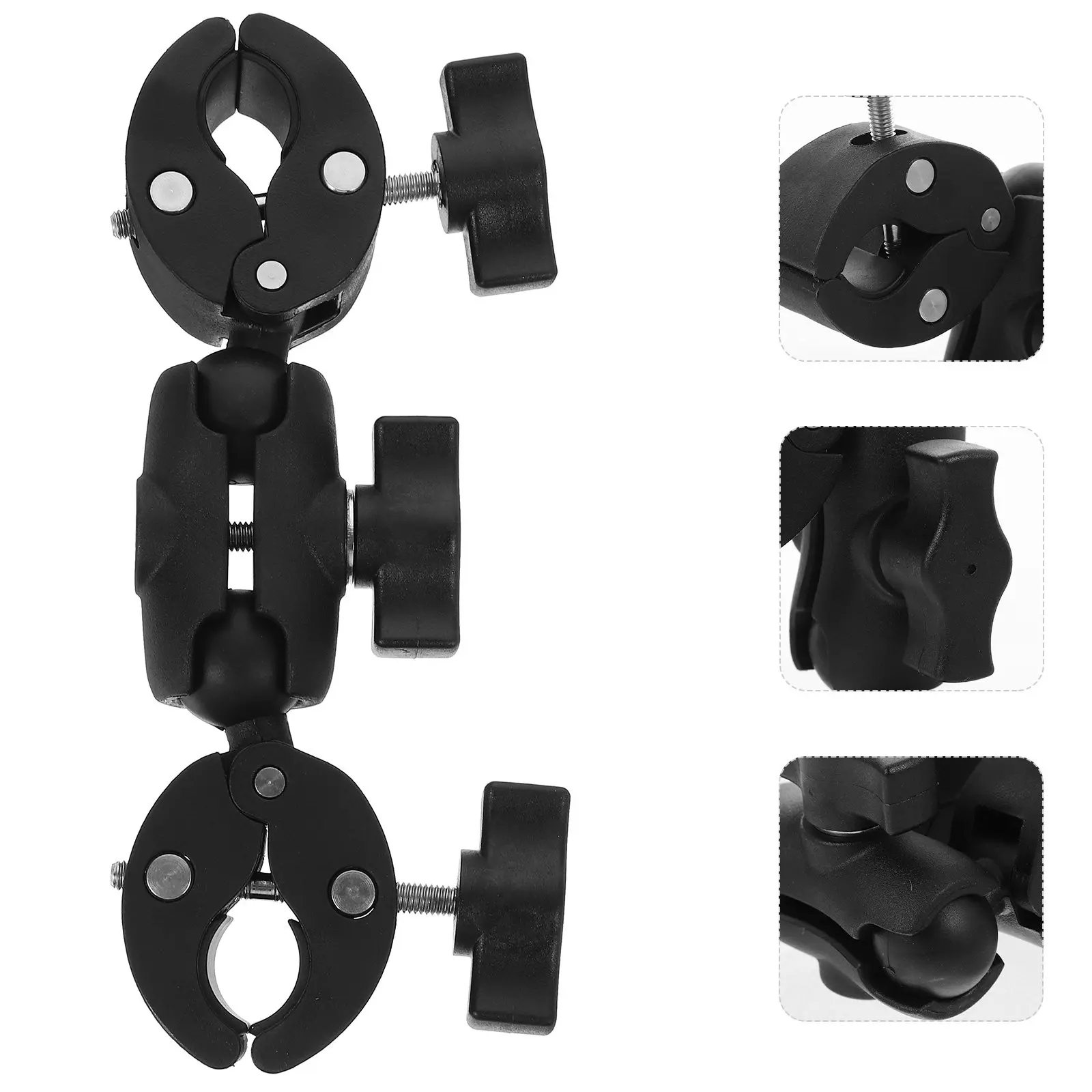 

Motorcycle Mount Camera Holder 25Mm Ball Head Dual Clamp Stable Secure Fit for Action Camera Motorcycle Handlebar Clamp Outdoor