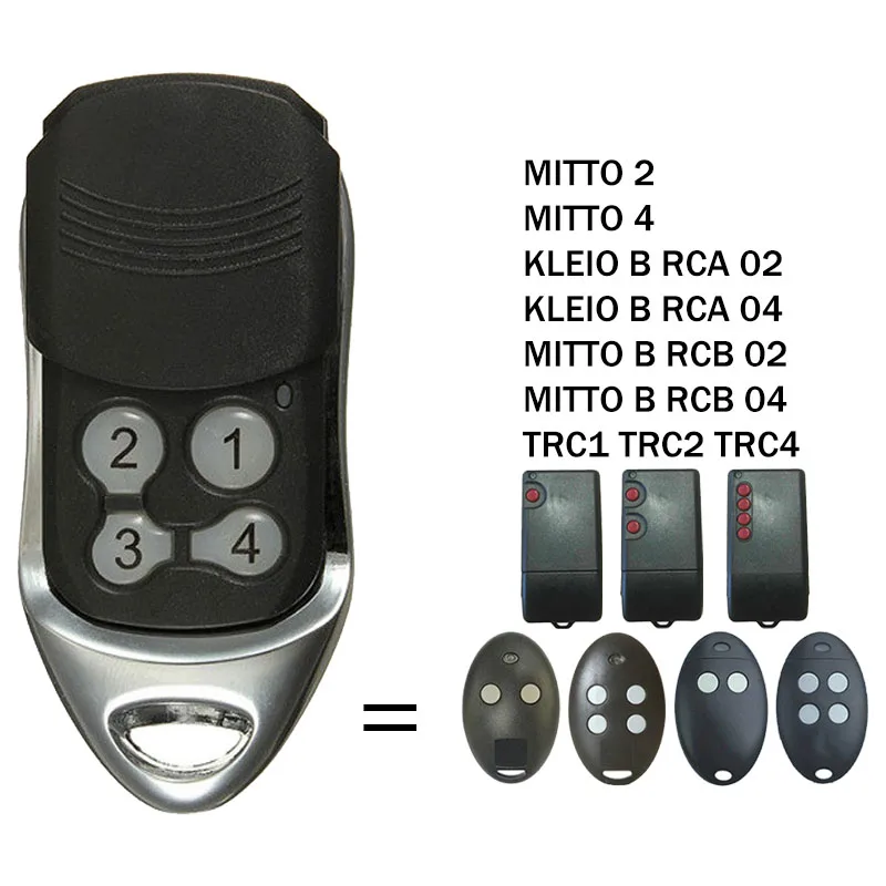 For BFT Remote Control MITTO 2 4 B RCB 02 04 KLEIO B RCA 02 04 TRC1 TRC2 TRC4 Garage Door Control Command 433.92MHz Rolling Code