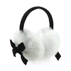 Cute Japanese Faux Fur Plush Earmuffs Soft Warm JK Sweet Y2k Bowknot Earmuffs Outdoor Cycling Winter Earflap Girl