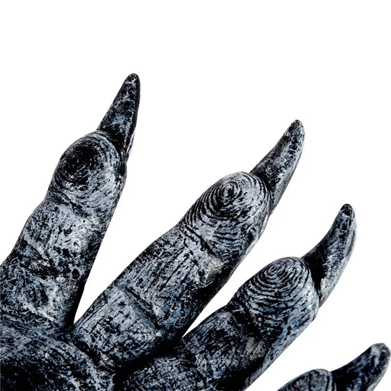 

A53Q-2 Пара перчаток с волком, маска для Хэллоуина, набор масок животного, оборотень, маскарадный волк (размер: L, цвет: черный)