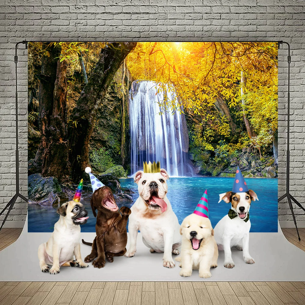 Nature Scenery Ancient Building Waterfall Flower Photo Backdrop Baby Portrait Photocall Banner Decoration Photography Background